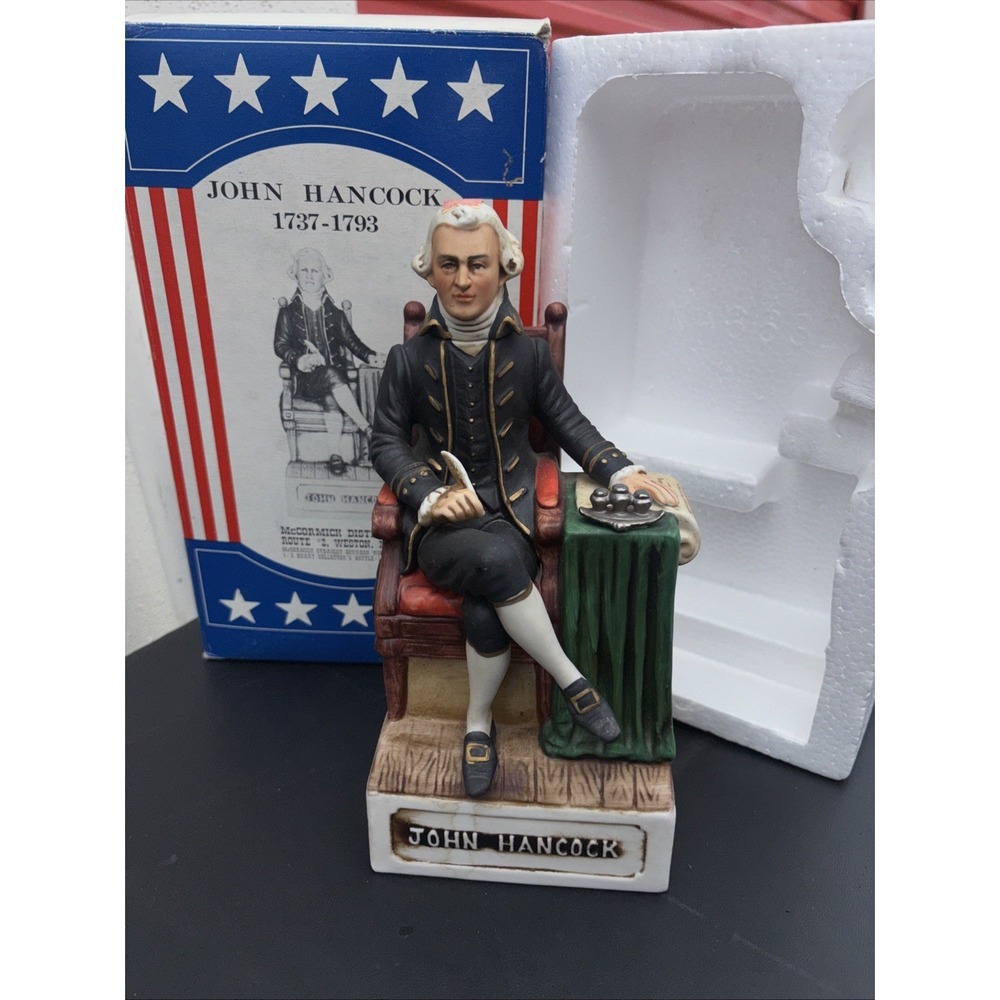 John Hancock 1976 McCormick Distilling Whiskey Decanter Patriots Vintage (EMPTY)